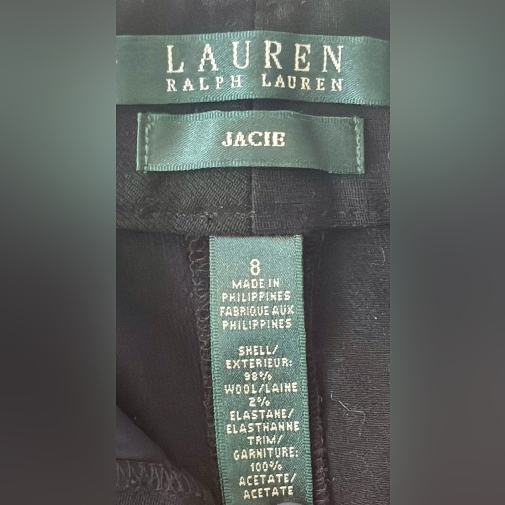 Ralph Lauren Jacie Modern Flare Pant Slimming Fit in Black Women’s Size 8 - Picture 5 of 7
